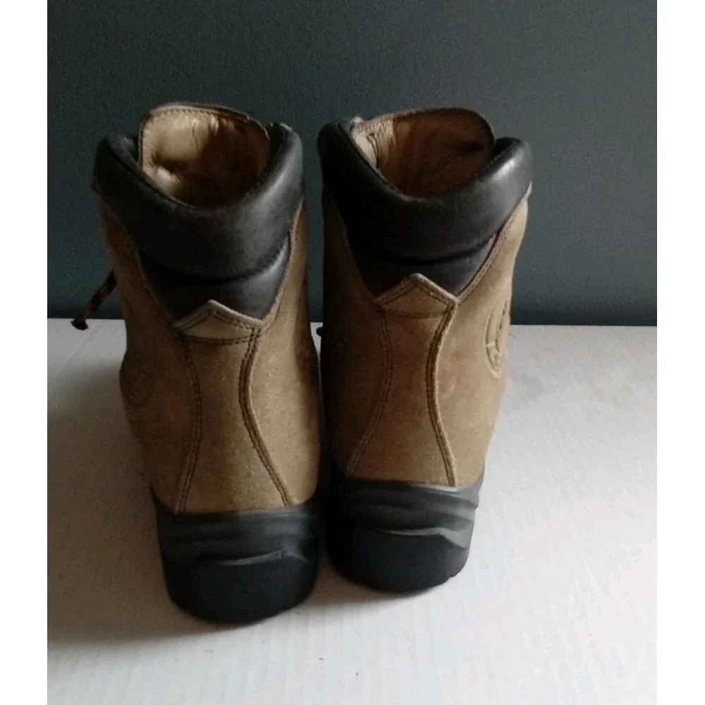 La Sportiva Suede Hiking Boots Vibram Sole Tan Brown‎ Mountain Trekking Mens